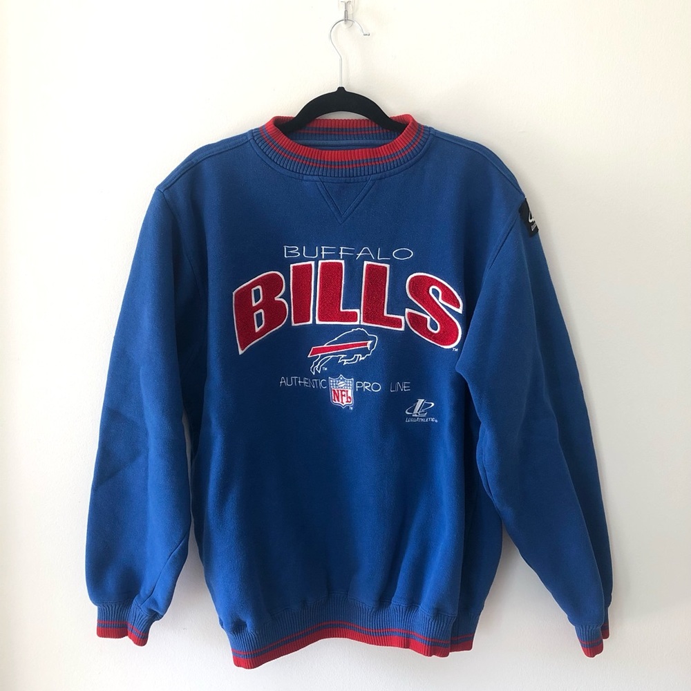 Vintage Logo Athletic Buffalo Bills Crewneck Sweatshirt - L